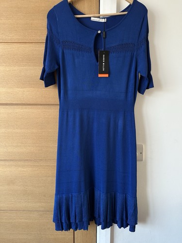 Karen millen blue knit - knit, dress
