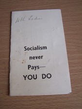 Brig R Rayner Whist Score Card Army Politician Socialism never Pays You Do