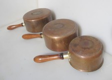 Vintage Copper Pan Set Kitchen