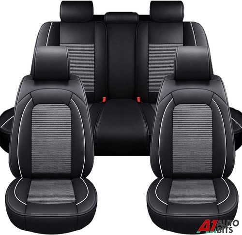 Grey black leather - black,