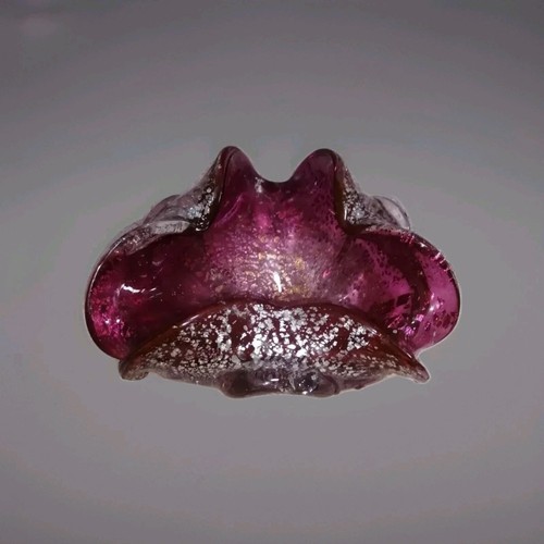 Murano art bowl deep red - murano,