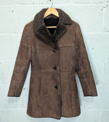Ladies vintage sheepskin coat - sheepskin,