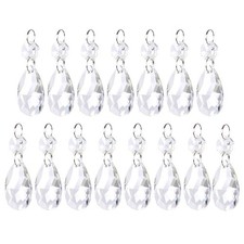 15 Pcs Hanging Glass Teardrop