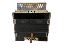 Viking Virtuos Stradella Button Accordion – Needs Tuning, Plays Notes, Rare