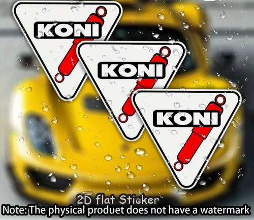 Koni logo stickers red shock - koni,
