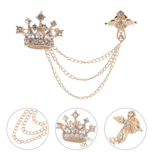 Crystal crown hanging chain - crystal,