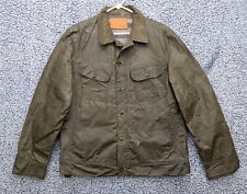 Taylor Stitch Long Haul Waxed Canvas Trucker Jacket Mens 40 Wool Blanket Lined