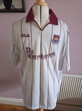 West Ham United Shirt 2002/2003 Away Jersey Fila Authentic Vintage ⚒ XXL