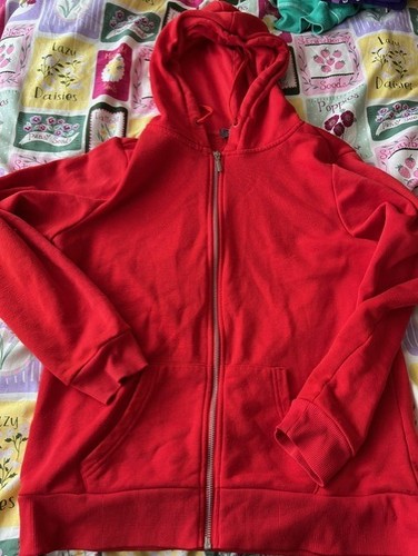 Primark red zip hoodie size - zip,