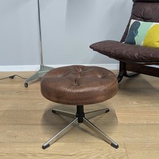 Vintage Danish Round Tan