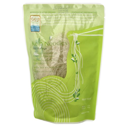 Kelp noodles with moringa - noodles, moringa,