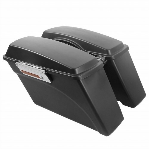 Matte black hard saddlebags - hard,