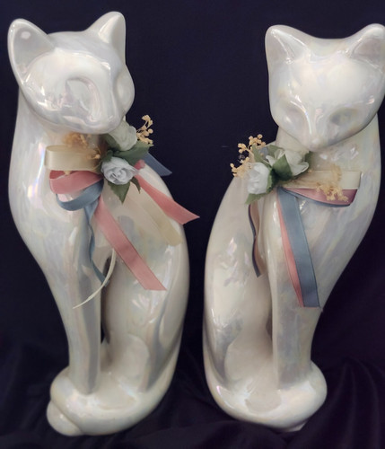 Porcelain siamese cats - porcelain,