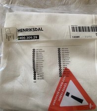 Brand New Ikea Henriksdal Gobo White Chair Cover, 400.309.29