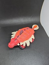 2004 Mattel Imaginext Ankylosaurus Dinosaur 6.75” Red Orange Toy