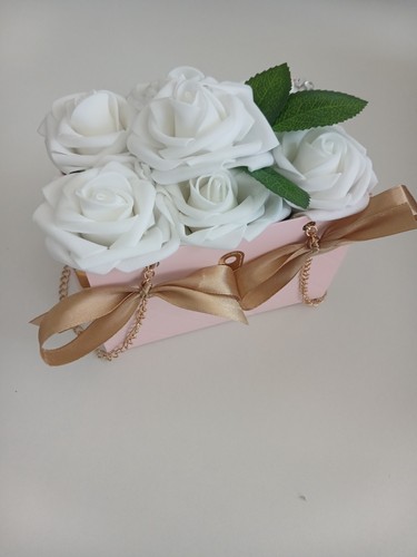 Pink foam roses handmade - foam,