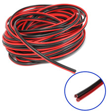 25m Loudspeaker Cable Red & Black 0.5mm Speaker Wire for Home Hi-Fi & Car Stereo