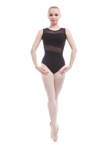 Open back shape black ballet - open,