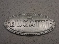 Bugatti cast aluminium sign plaque logo for garage man cave not cast iron