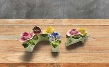 Vintage Bone China Set Horse Shoe And Mini Wheelbarrow by Radnor in England