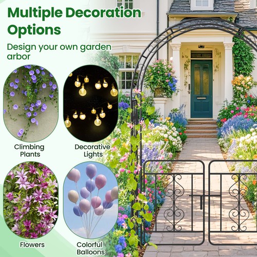 212cm double door iron garden - double,