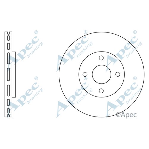 Brake discs vented front - 2x,