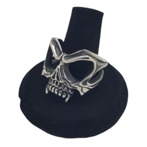 Evil vampire skull ring - evil,