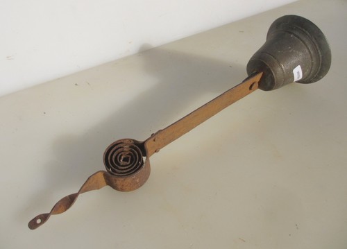 Victorian brass servant bell - servant,