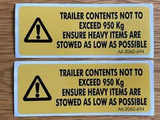 MILITARY PENMAN TRAILER MASU WARNING STICKER X 2