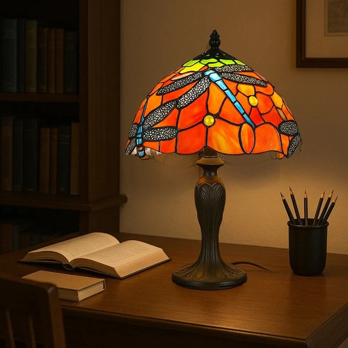 Stained glass tiffany table - tiffany,