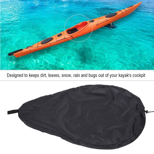 Black kayak cockpit cover - xl,