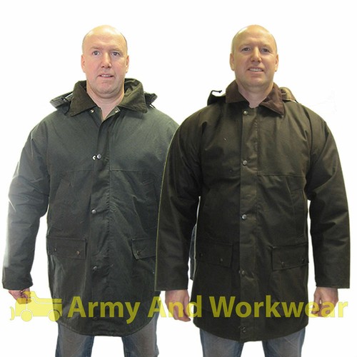 Wax padded jacket oilskin coat - padded,