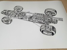 Lotus 33 F1, Jim Clark, Coventry Climax, large A2 size cutaway drawing