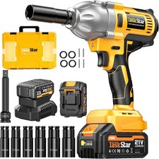 Cordless Impact Wrench 740Ft-lbs(1000N.m) 3300RPM High Torque 1/2Inch Impact Gun