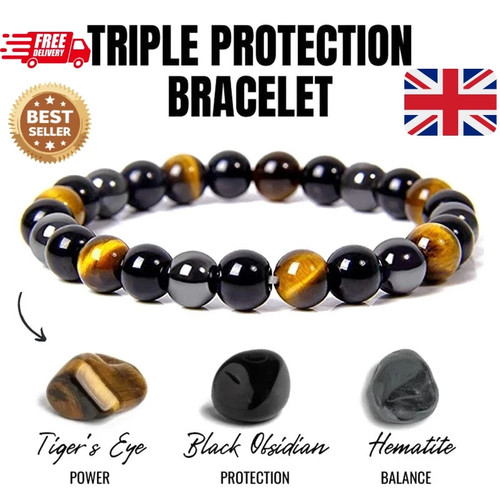 Obsidian tiger eye hematite - obsidian,
