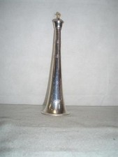 ANTIQUE HALLMARKED SILVER 1918 HUNTING HORN TABLE CANDLE."WALKER & HALL"