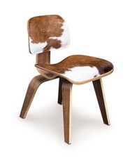 Cowhide Walnut Chair
