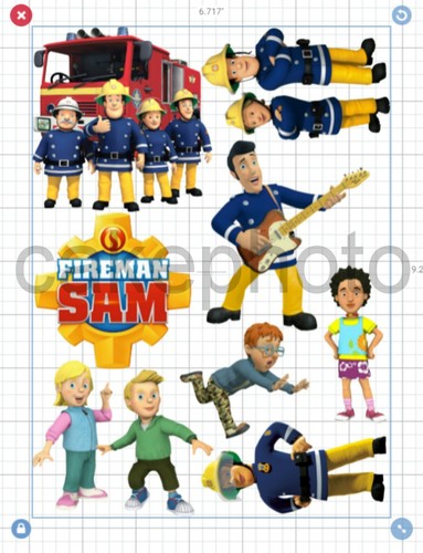 Fireman sam edible icing cake - fireman,