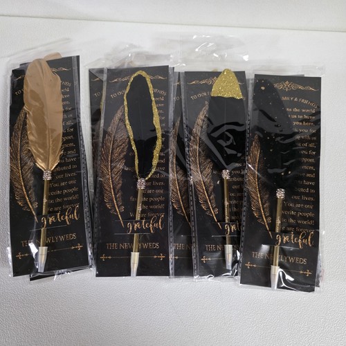 Feather pen wedding favors - 12,