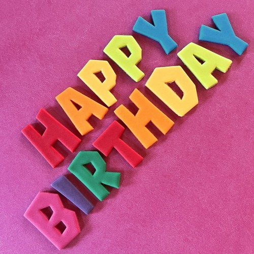 4cm bright rainbow letters - 4cm,