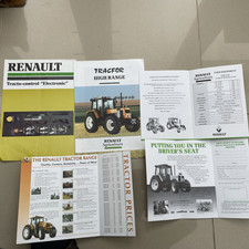 Renault tracfor range tractor/& tracto control brochures x2 & 3 leaflets job lot