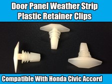 40x Clips for Honda Civic Accord T89 Door Panel Weather Strip Plastic Retainer