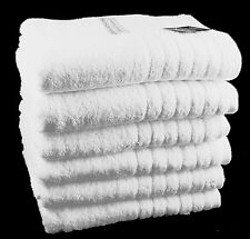 6 Pack Hotel Quality Thick White Hand Towels 750 gsm 100% Cotton 50 x 85 cm