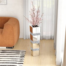 Floating Crystal Mirrored Vase