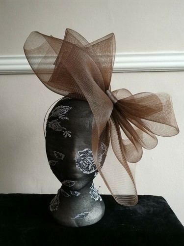Brown headband crin fascinator - headband,