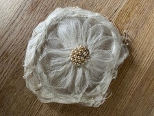 ANTIQUE NET PEARLS DOLL HAT