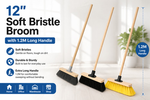 Soft bristle broom - bh,