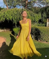 ZARA NWT $119 WOMAN SS25 MIDI DRESS ZW COLLECTION MID-YELLOW | 3024/375