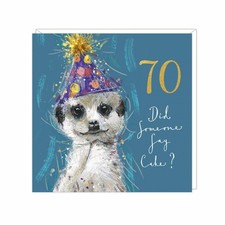 70th Birthday Card - Meerkat