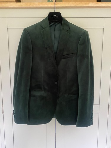 Mens moss bros green velvet - moss,
